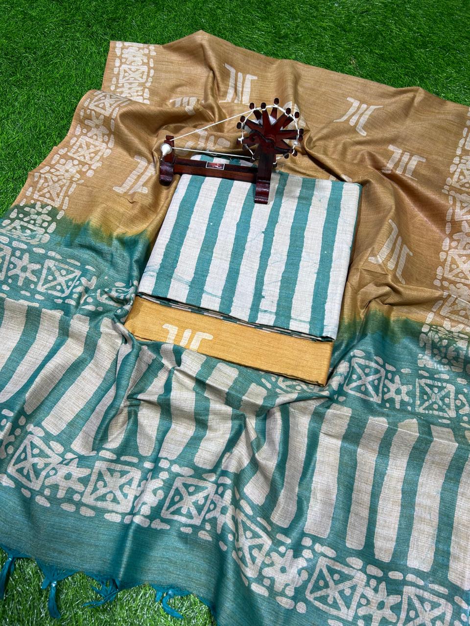 Hand Batik Print Cotton Silk Suit