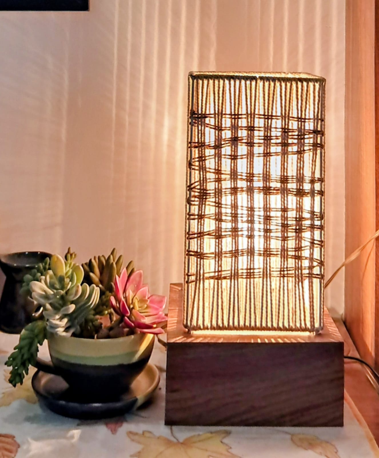 Handknitted Jute Lamp by RNR