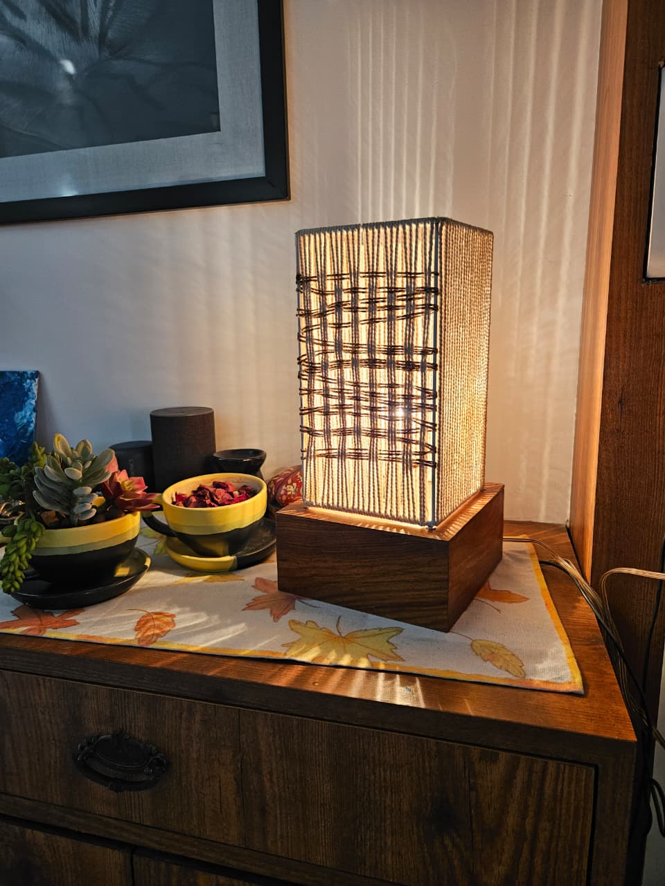 Handknitted Jute Lamp by RNR