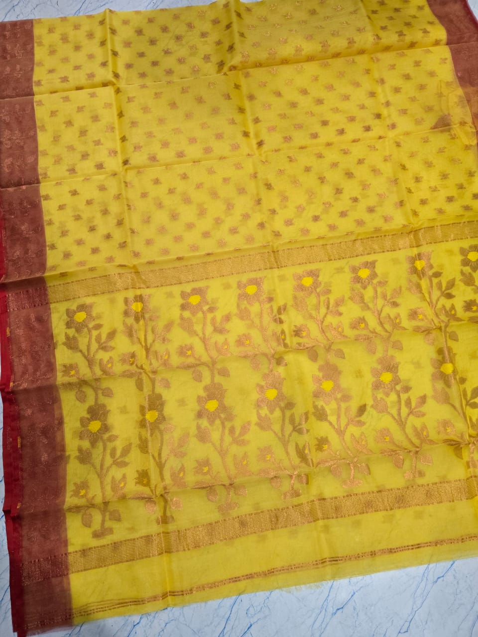 Jamdani Muslin Saree with Mina Work by RNR