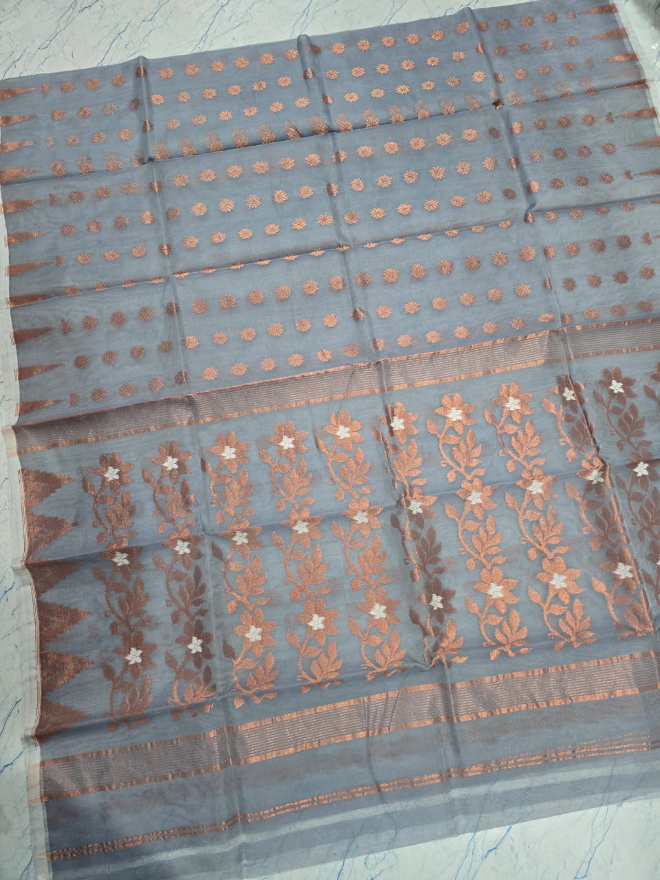 Jamdani Muslin Saree with Mina Work by RNR