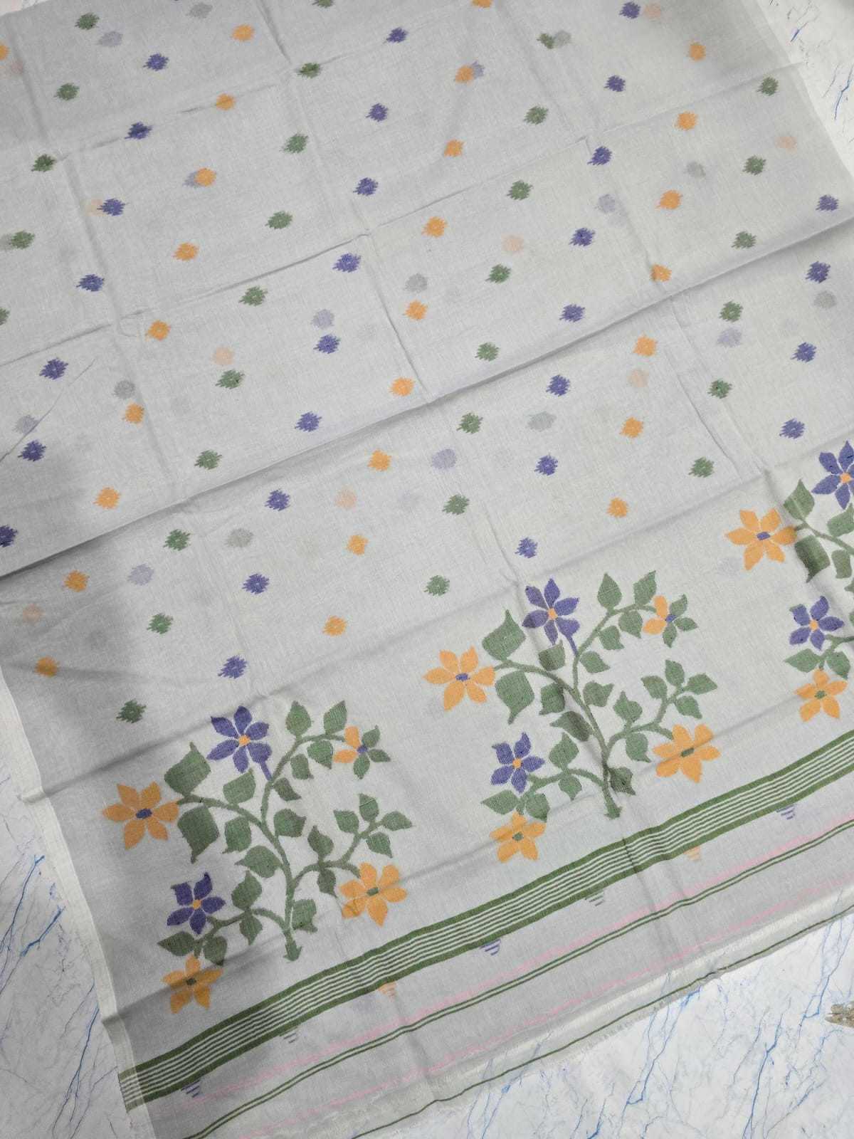 Pure Tantuz Cotton Jamdani Saree by RNR