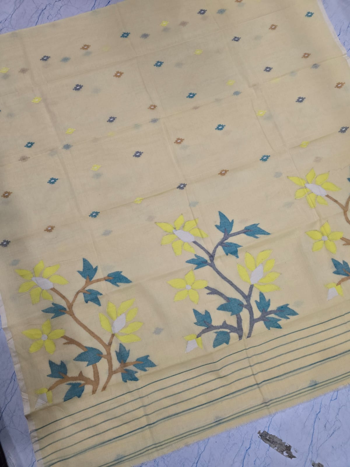 Pure Tantuz Cotton Jamdani Saree by RNR