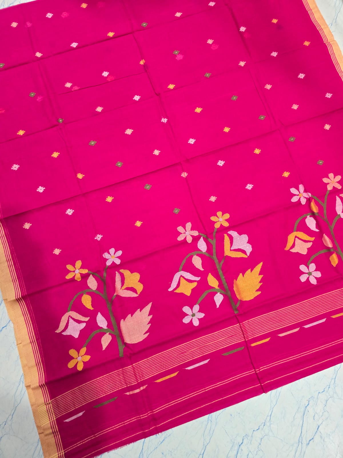 Pure Tantuz Cotton Jamdani Saree by RNR