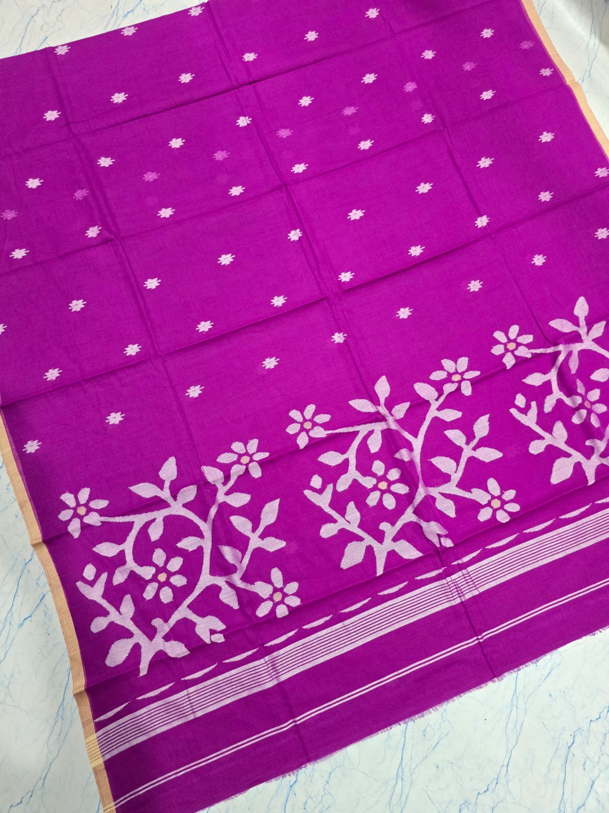 Pure Tantuz Cotton Jamdani Saree by RNR