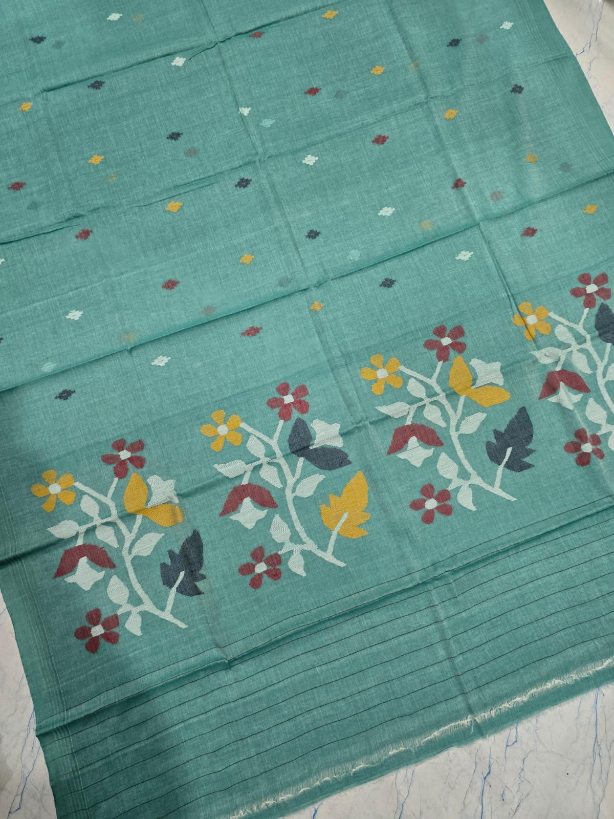Pure Tantuz Cotton Jamdani Saree by RNR