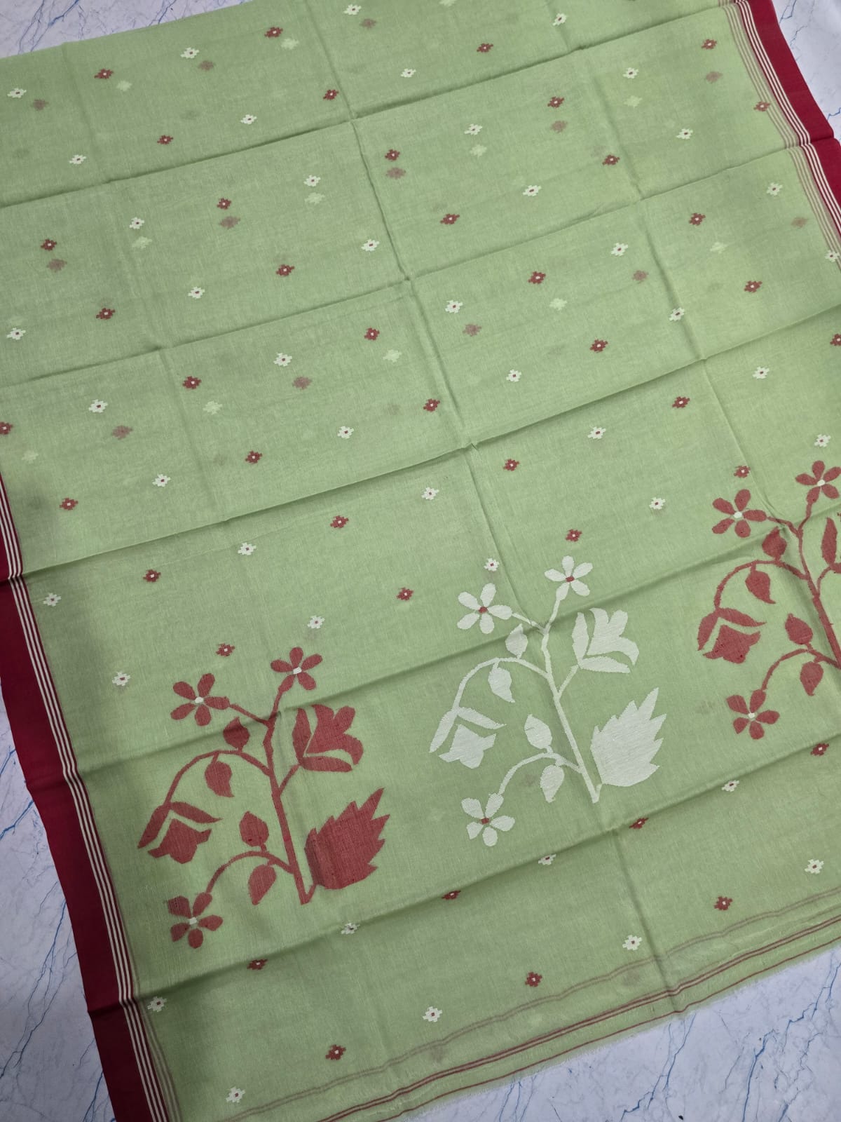 Pure Tantuz Cotton Jamdani Saree by RNR