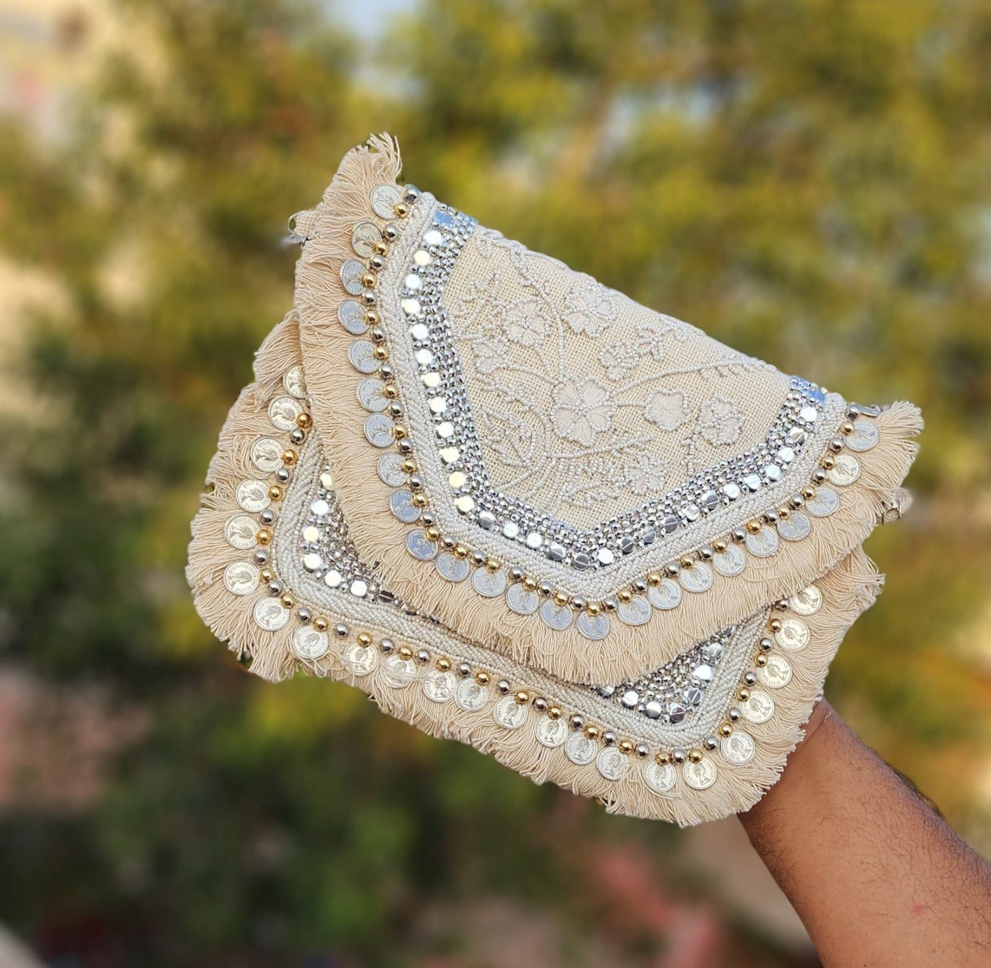Stylish Jute Sling and Hand Purses - 5
