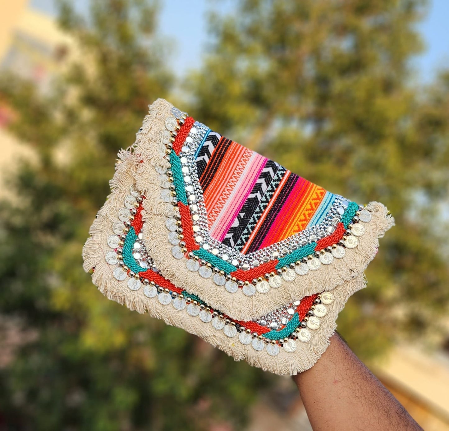 Stylish Jute Sling and Hand Purses - 3