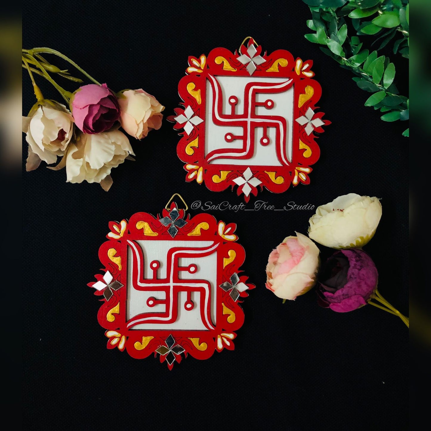 Handcrafted Swastik Wall Hanging - RANK NEVER RETIRES