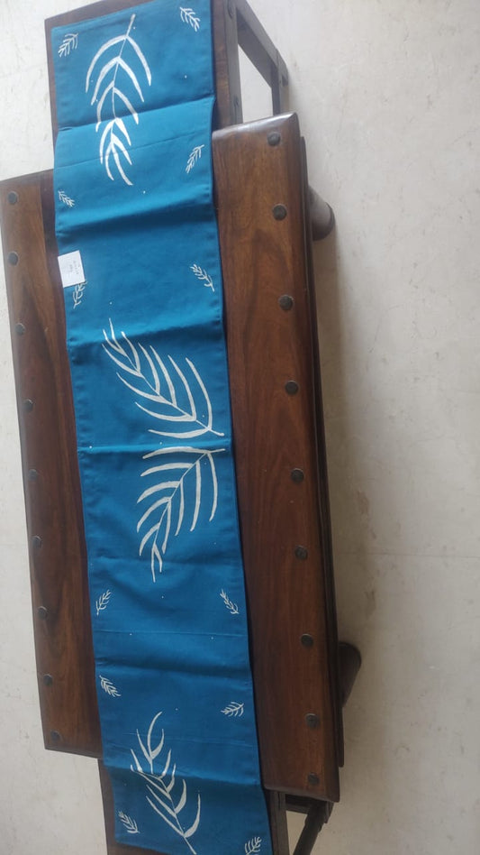 Bright and Blue Handpainted Runner by RNR
