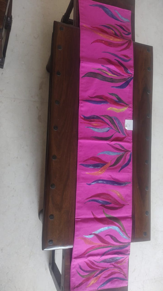 Dark Pink Handpainted Runner by RNR