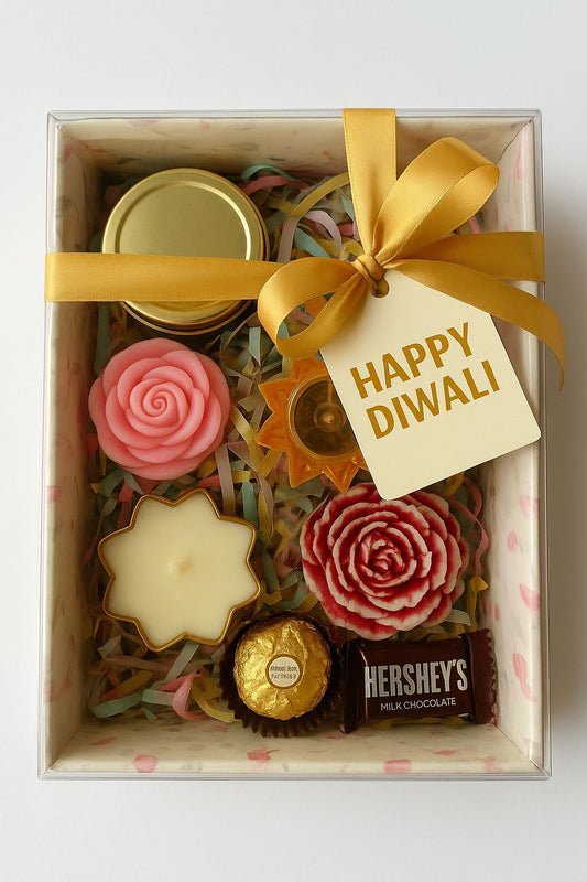Diwali Hamper with Candles and Chocolates by RNR