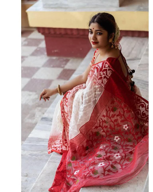 Durga Puja Special Exclusive Jamdani Saree by RNR