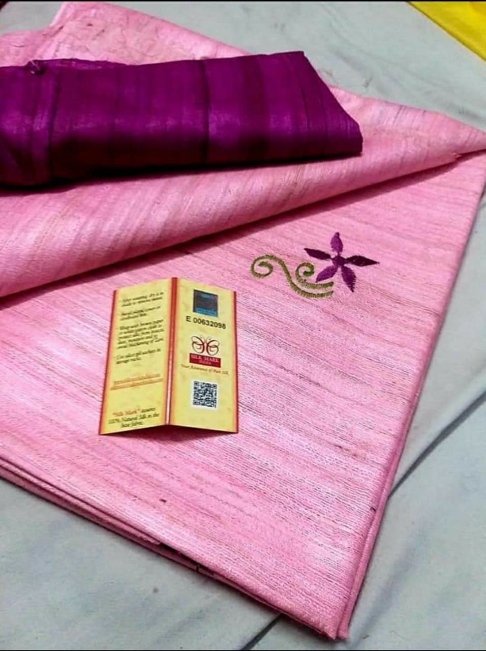 Embroidered Tussar Silk Saree with Zari | Zari Saree By Rank Never Retire