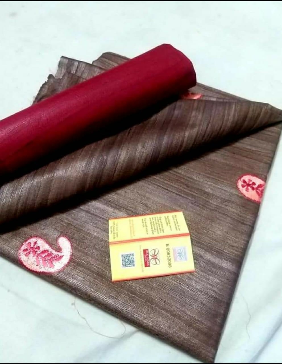 Embroidered Tussar Silk Saree with Zari | Zari Saree By Rank Never Retire
