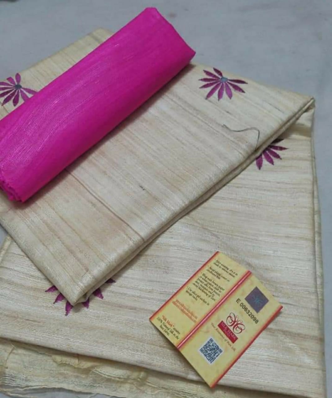 Embroidered Tussar Silk Saree with Zari | Zari Saree By Rank Never Retire