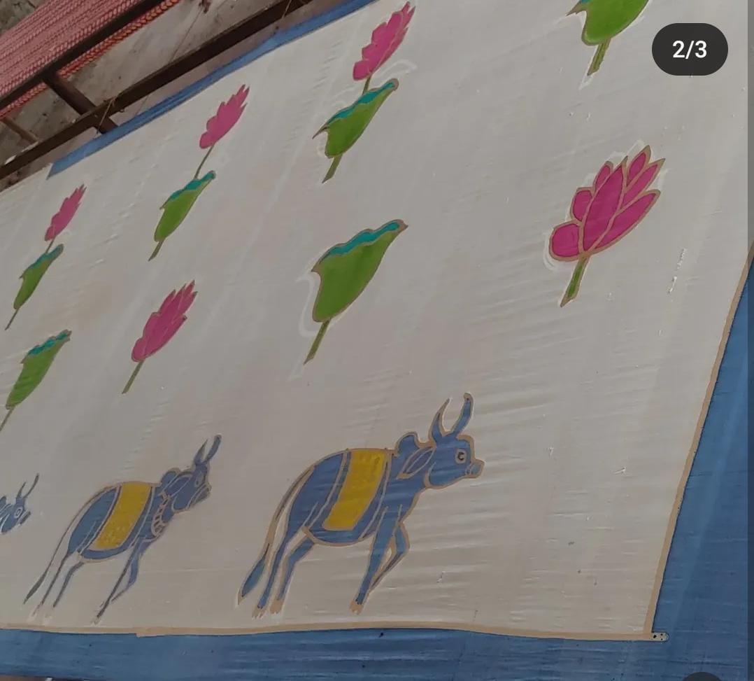 Exclusive Murshidabad Silk with Pure Hand Batik