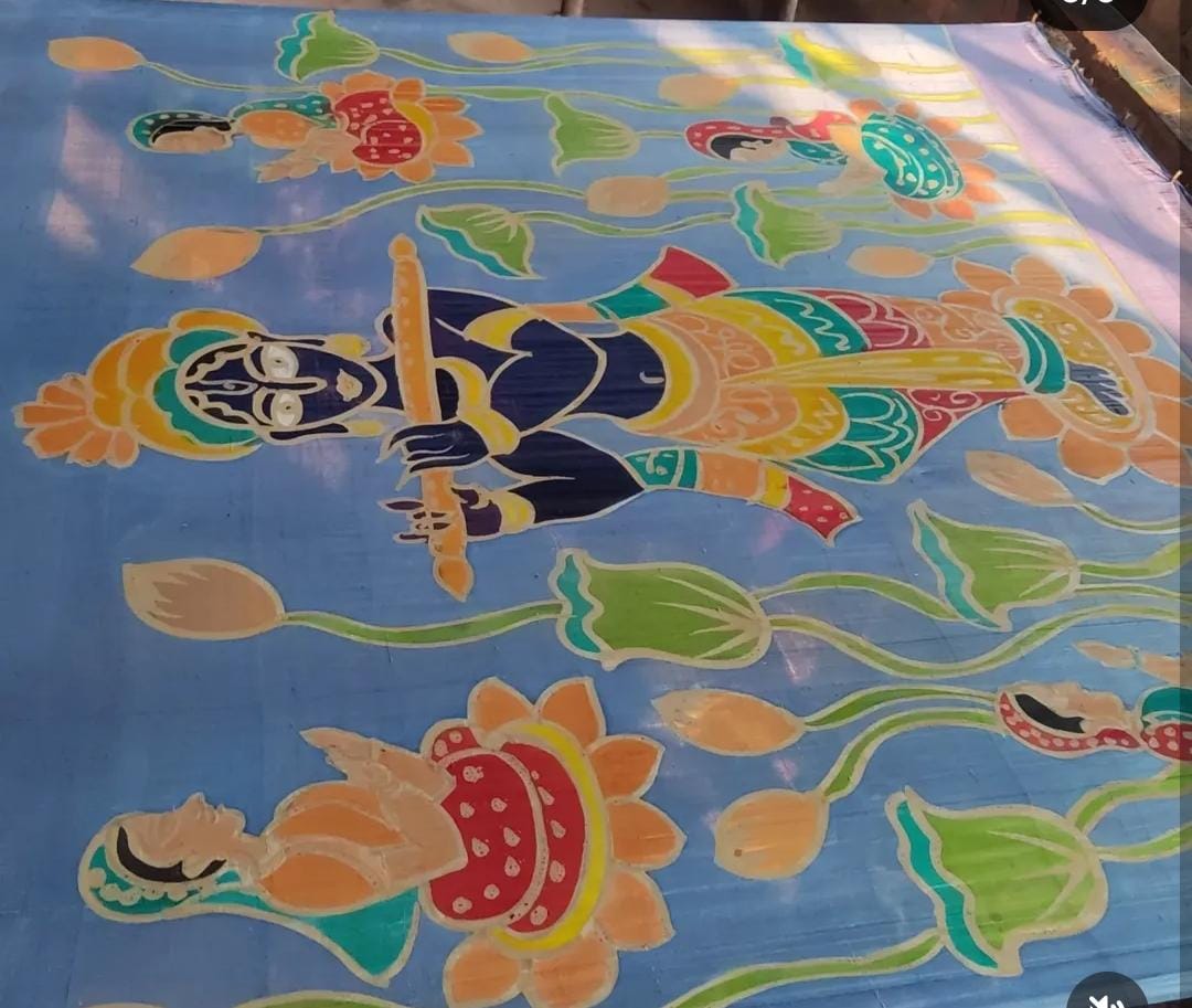 Exclusive Murshidabad Silk with Pure Hand Batik