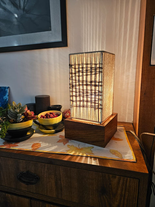 Handknitted Jute Lamp by RNR