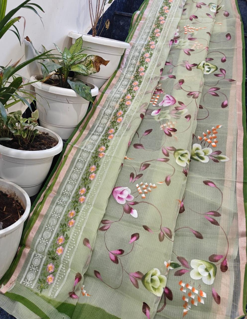 Kota Doriya Handpainted Saree by RNR