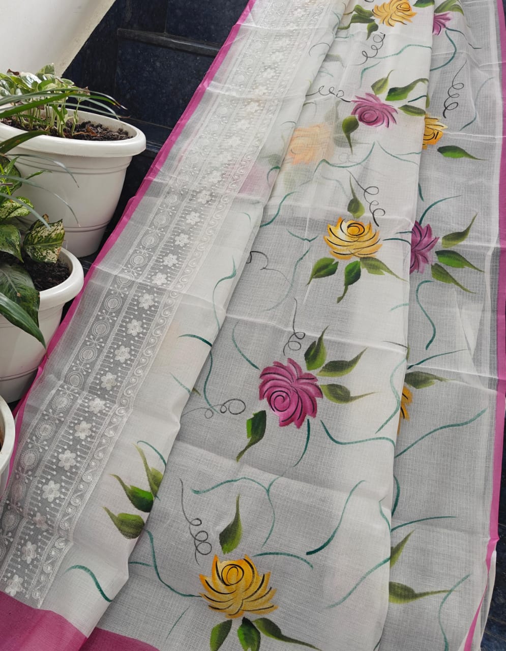 Kota Doriya Handpainted Saree by RNR