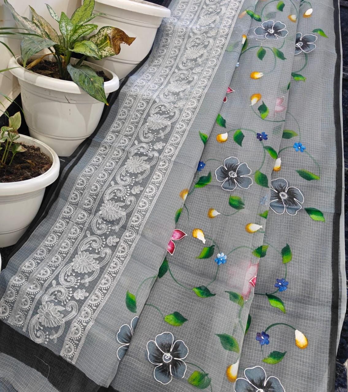 Kota Doriya Handpainted Saree by RNR