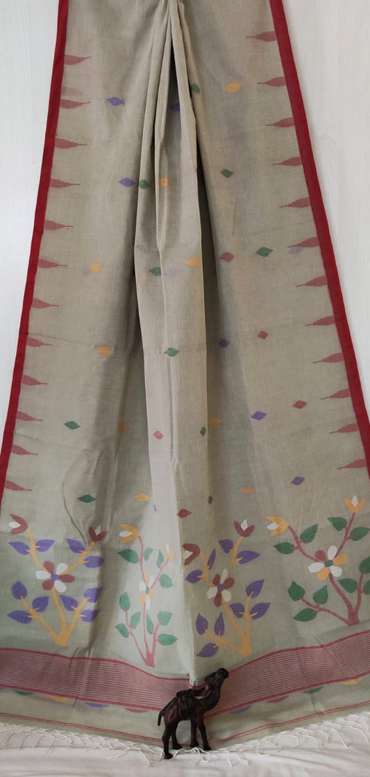 Cotton Jamdani Saree of 100 count by RNR