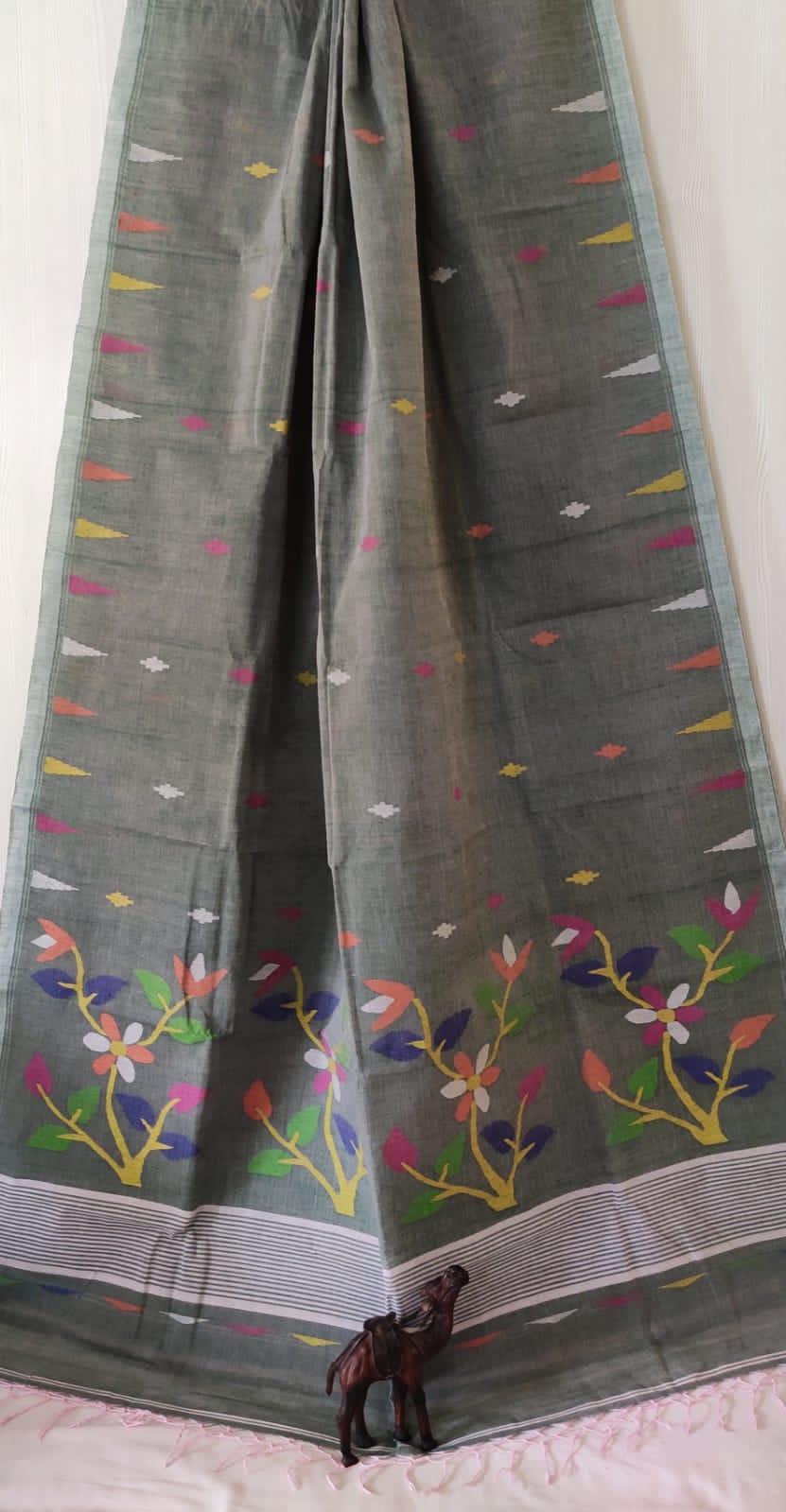 Cotton Jamdani Saree of 100 count by RNR