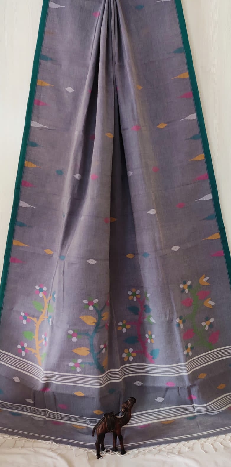 Cotton Jamdani Saree of 100 count by RNR