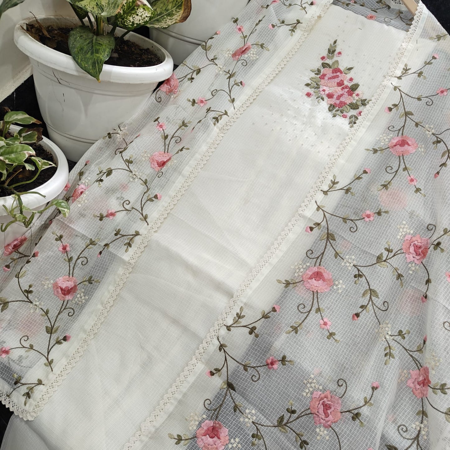 Kota Doriya Suit with Parsi work