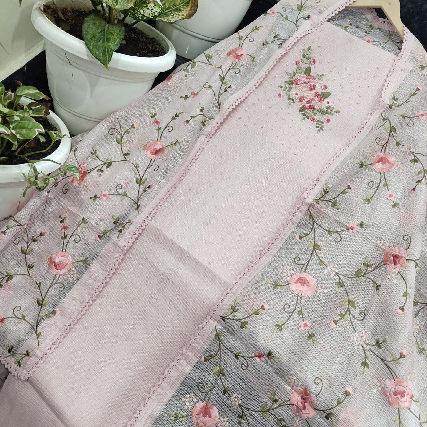 Kota Doriya Suit with Parsi work