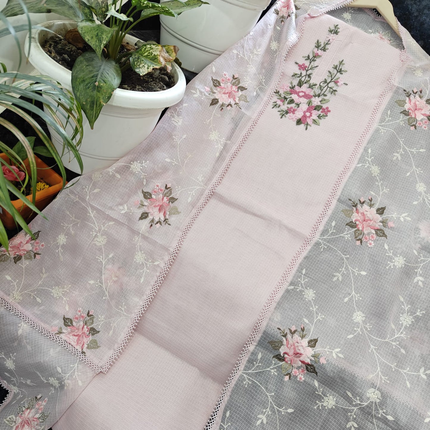 Kota Doriya Suit with Parsi work