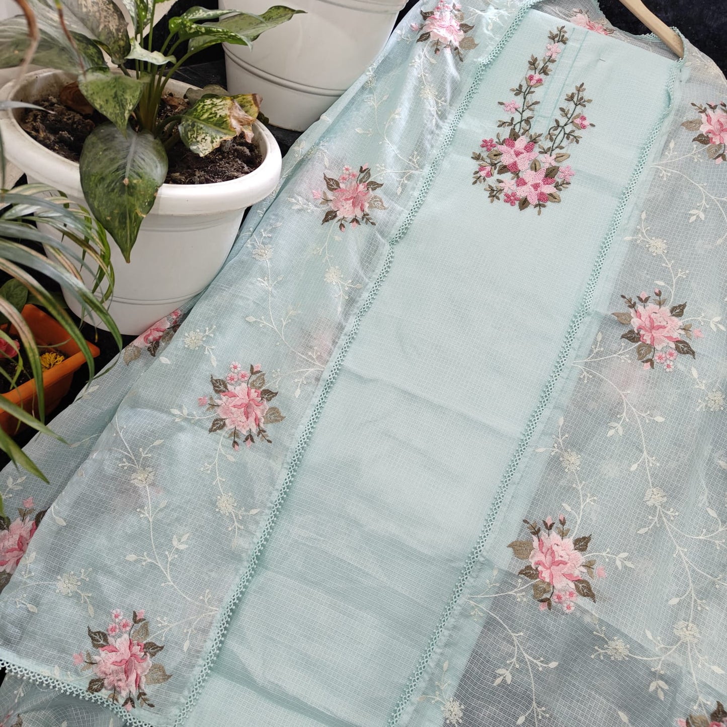 Kota Doriya Suit with Parsi work
