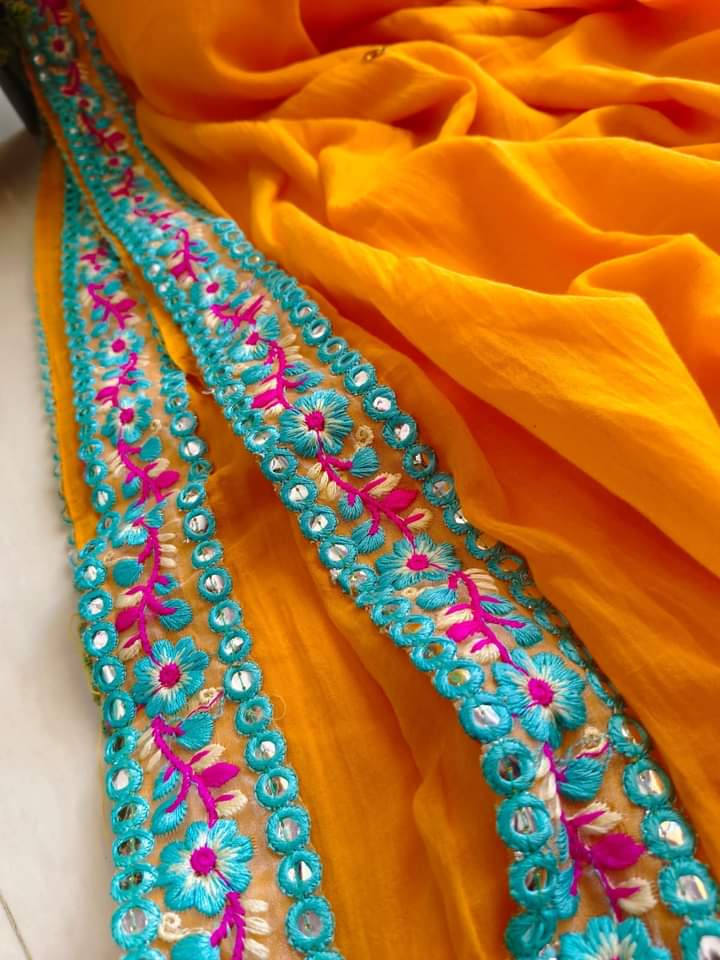 Mul Cotton Saree with Tassels by RNR