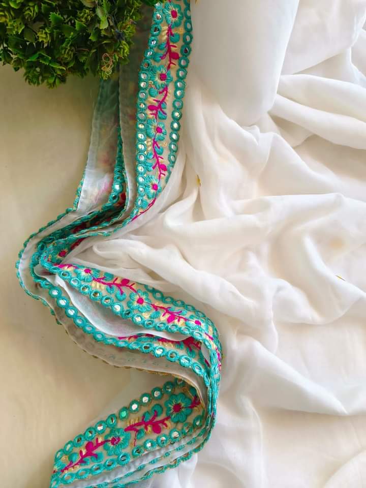 Mul Cotton Saree with Tassels by RNR
