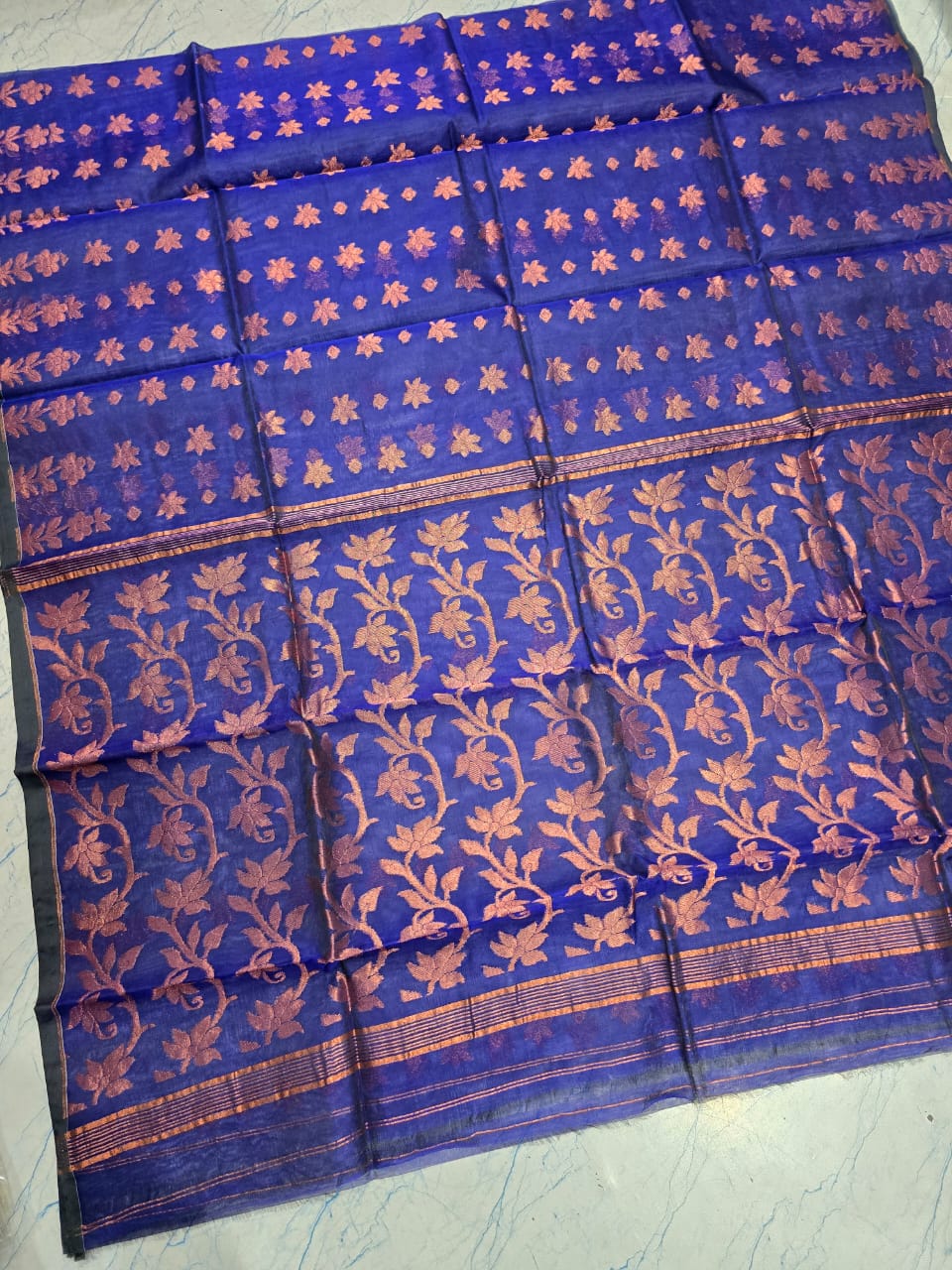 Jamdani Muslin Saree with Mina Work by RNR