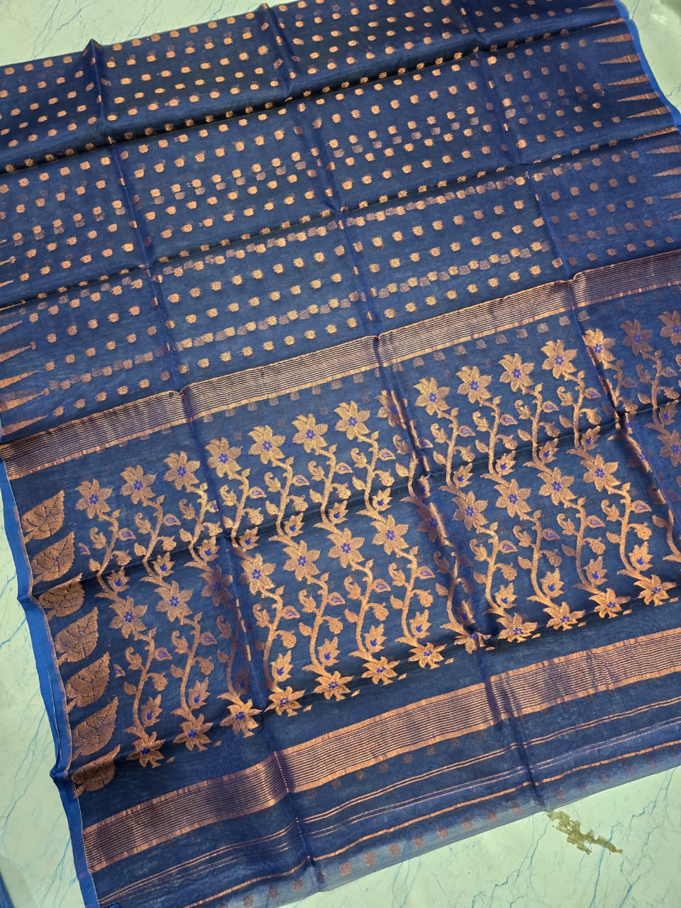 Jamdani Muslin Saree with Mina Work by RNR