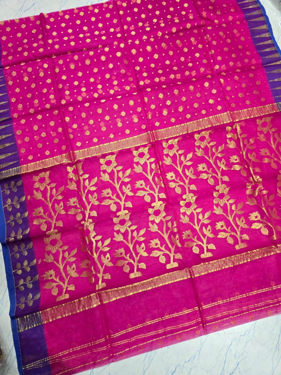 Jamdani Muslin Saree with Mina Work by RNR