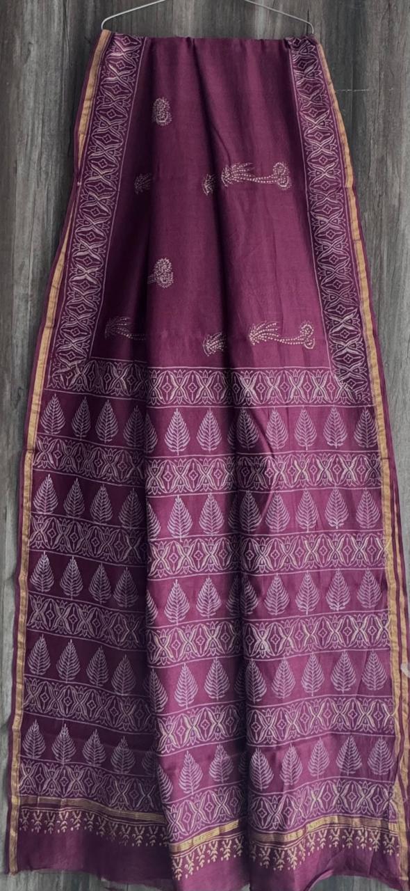 Pure Chanderi Silk Saree by RNR