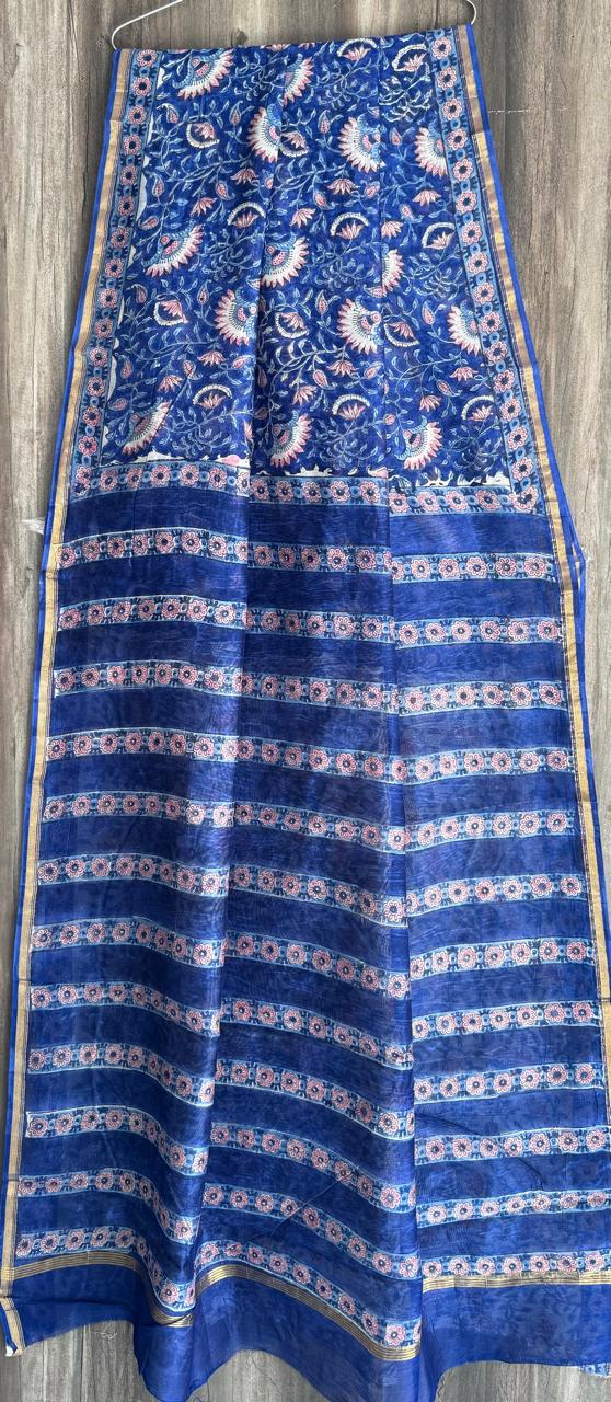 Pure Chanderi Silk Saree by RNR