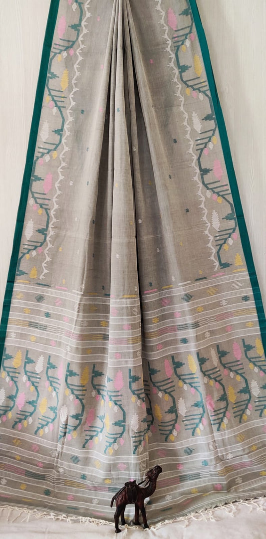 Pure Cotton Jamdani Butta Saree by RNR