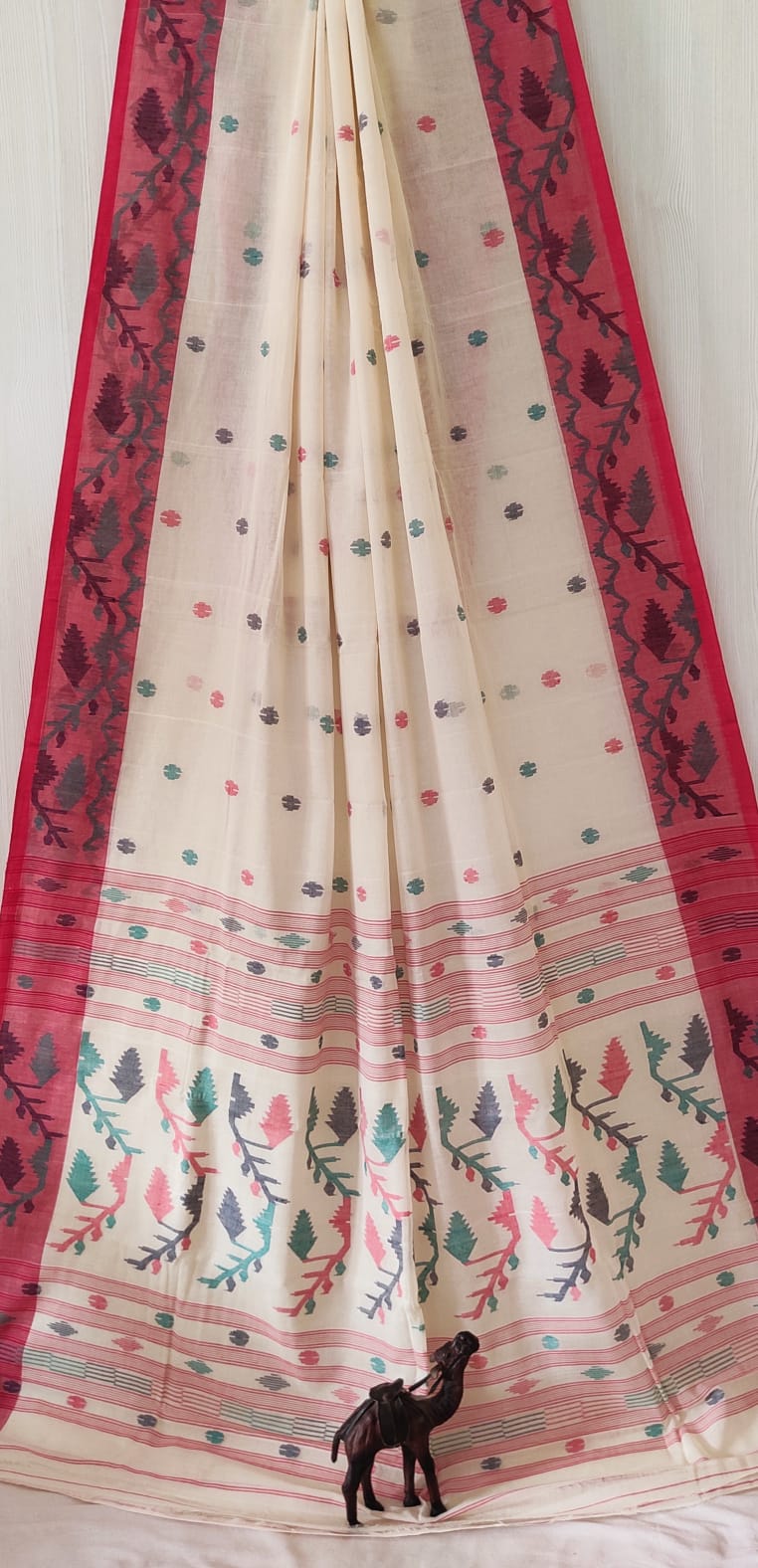 Pure Cotton Jamdani Butta Saree by RNR