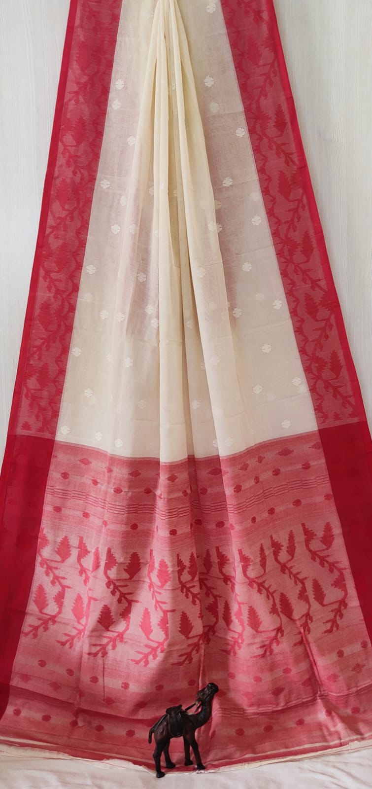 Pure Cotton Jamdani Butta Saree by RNR