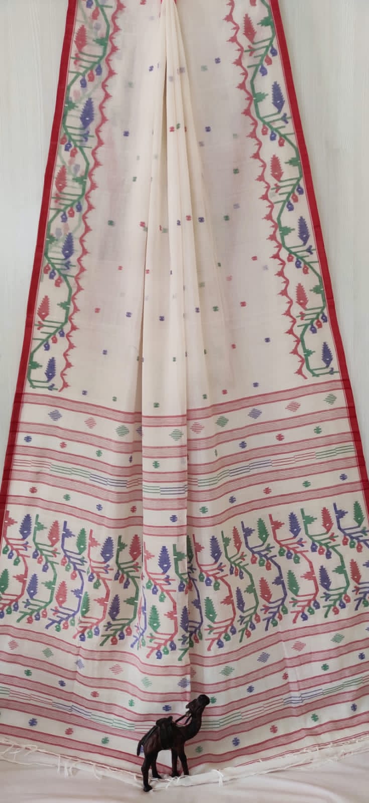 Pure Cotton Jamdani Butta Saree by RNR
