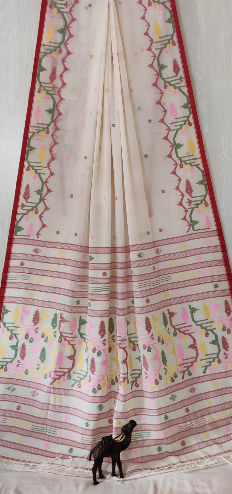 Pure Cotton Jamdani Butta Saree by RNR