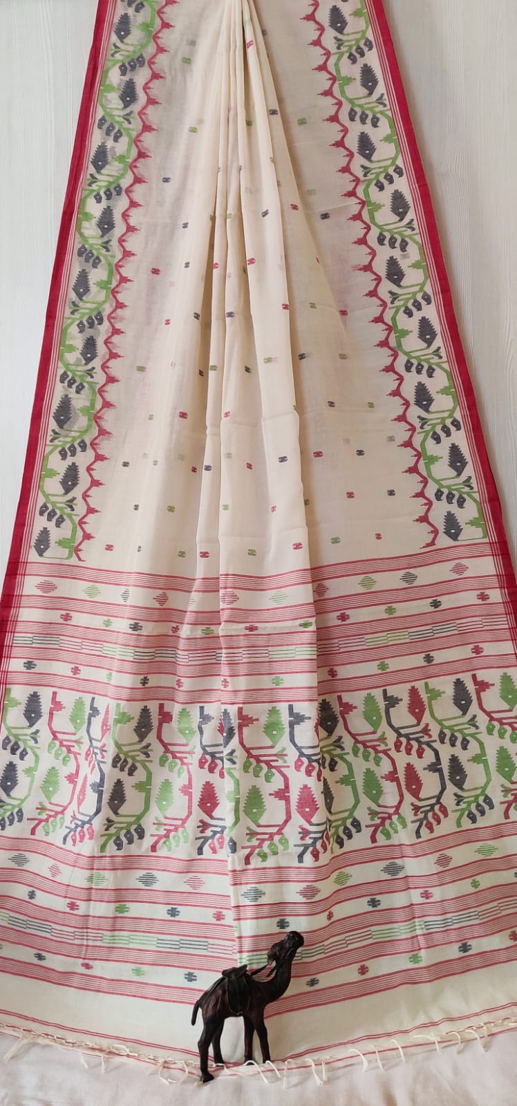 Pure Cotton Jamdani Butta Saree by RNR