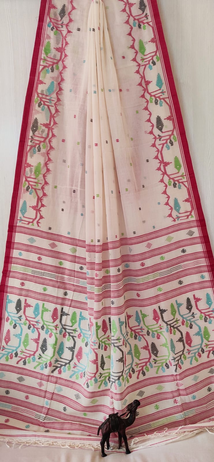 Pure Cotton Jamdani Butta Saree by RNR