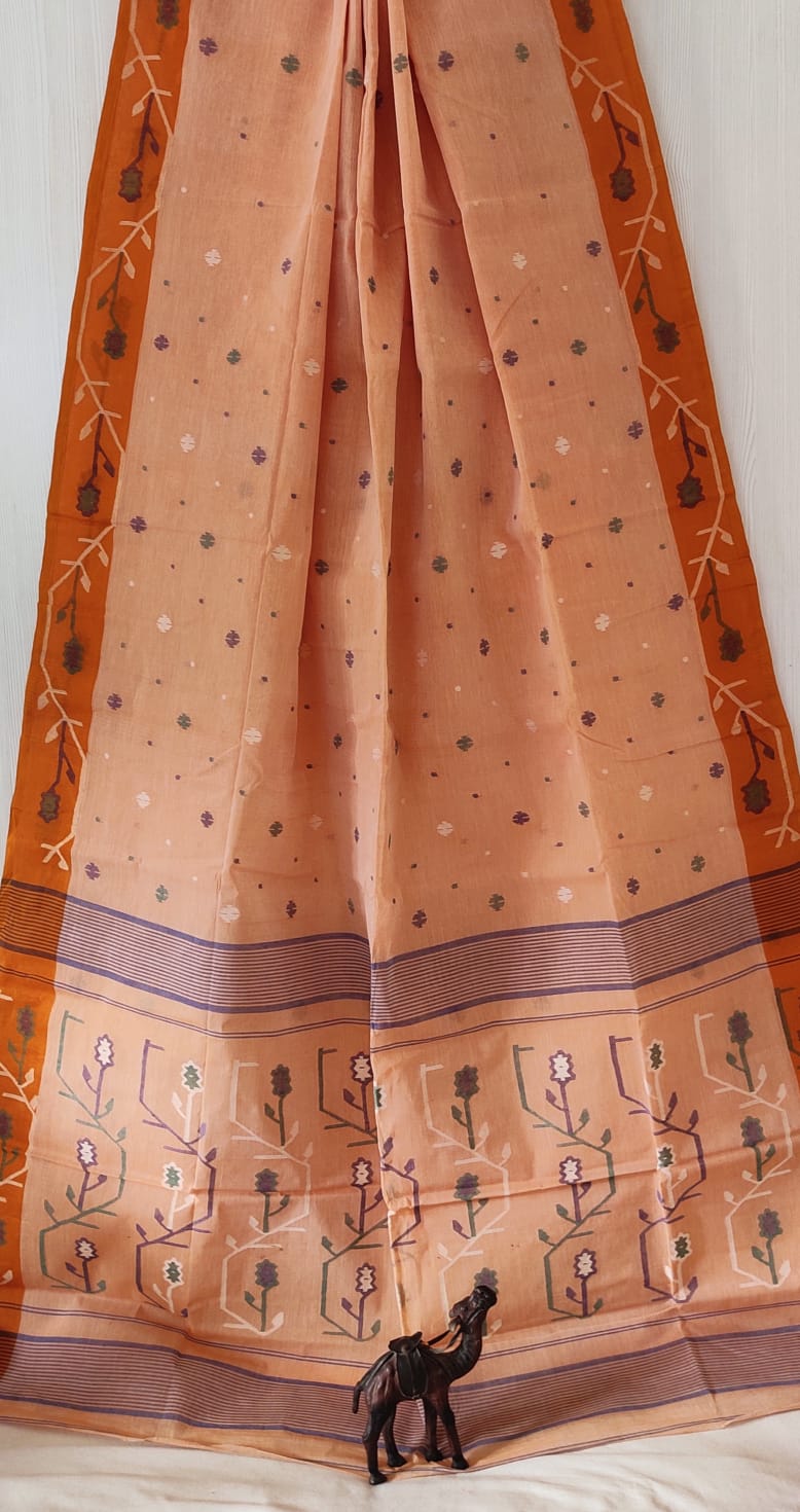 Pure Cotton Jamdani Butta Saree by RNR