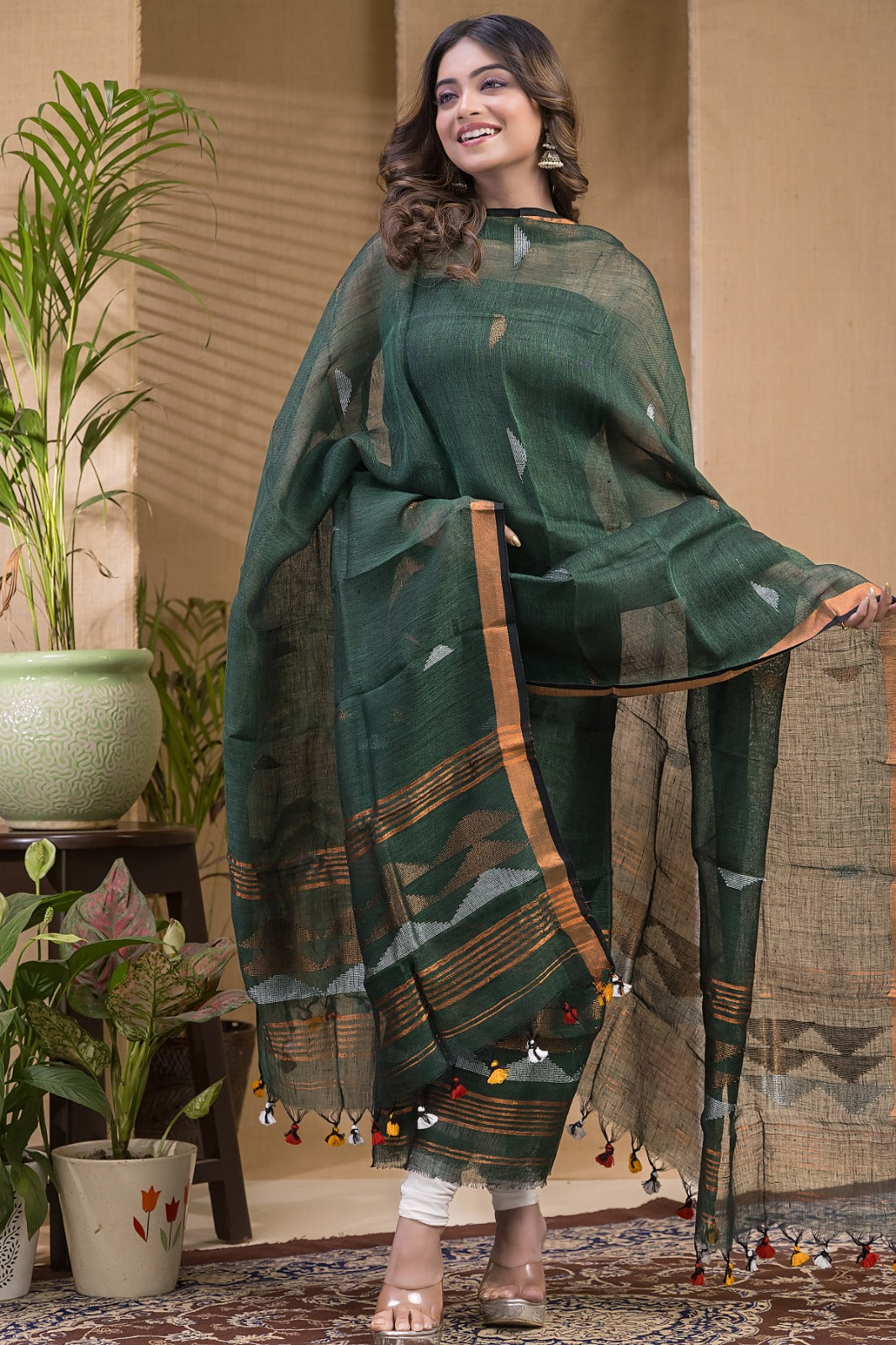 Pure Linen Jamdani Suit by RNR